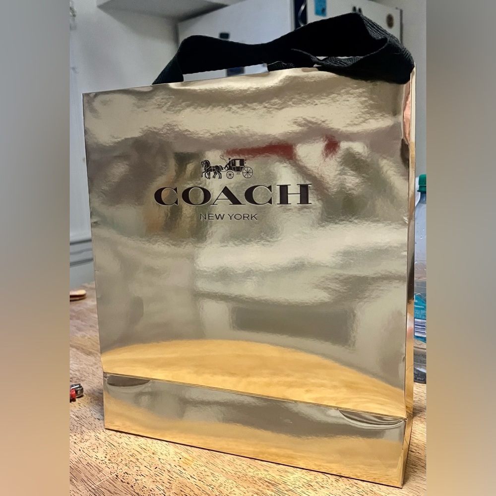 Coach Metallic Gold Gift Bag